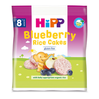 ХИП БИО оризови бисквити с боровинки 8+ м. 30гр. | HIPP BIO bluberry rice cakes 8+ m 30g