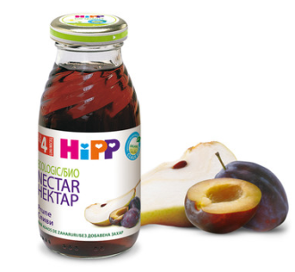 ХИП БИО Нектар от сливи с круши 4+ м. 3 бр. х 200мл. | HIPP BIO Organic nectar plum and pear 4+ m 3 х 200ml
