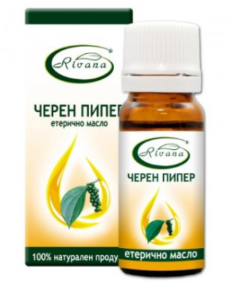 РИВАНА Етерично масло от ЧЕРЕН ПИПЕР 10мл | RIVANA PIPER NIGRUM Essential oil 10ml