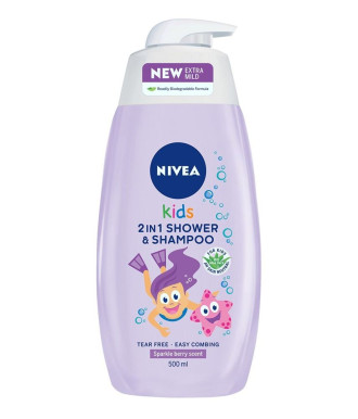 НИВЕА КИДС ЗА МОМИЧЕТА Душ гел и Шампоан 2 в 1 500мл | NIVEA KIDS FOR GIRLS Shower gel and Shampoo 2 in 1 500ml