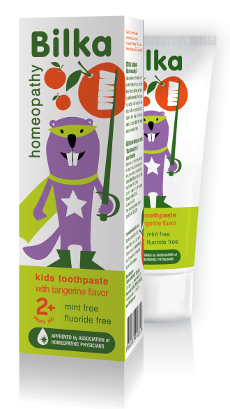 БИЛКА ХОМЕОПАТИ ЗА ДЕЦА Детска крем-паста за зъби органик 2+ 50мл | BILKA HOMEOPATHY FOR KIDS Toothpaste cream for kids organic 2+ 50ml