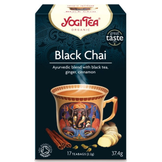 ЙОГИ ОРГАНИК БИО Аюрведичен черен чай, пакетчета 17бр | YOGI ORGANIC BIO Ayurvedic black tea blend "Black chai" teabags 17s