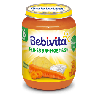 БЕБИВИТА Пюре Нежни зеленчуци със сметана 6+ м. 190гр. | BEBIVITA Vegetables with cream puree 6+ 190g