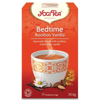 ЙОГИ ОРГАНИК БИО Аюрведичен чай "Вечерен с ройбос и ванилия", пакетчета 17бр | YOGI ORGANIC BIO Ayurvedic tea blend "Bedtime with rooibos and vanilla" teabags 17s