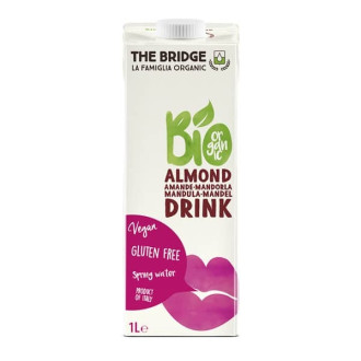 ДЪ БРИДЖ БИО Бадемова напитка (3%) БЕЗ ГЛУТЕН 1л | THE BRIDGE BIO Almond drink GLUTEN FREE 1l