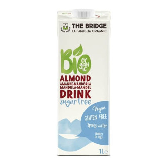 ДЪ БРИДЖ БИО Бадемова напитка (3%) БЕЗ ГЛУТЕН И БЕЗ ЗАХАР 1л | THE BRIDGE BIO Almond drink GLUTEN FREE AND SUGARFREE 1l