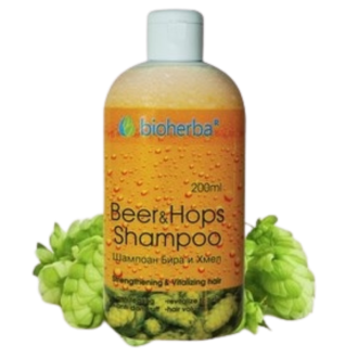 БИОХЕРБА Бирен шампоан 200мл | BIOHERBA Beer and hoops shampoo 200ml