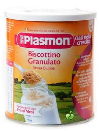 ПЛАЗМОН Бебешки гранулирани бишкоти без глутен 4+ 374гр | PLASMON Biscottino granulato senza glutine 4+ 374g