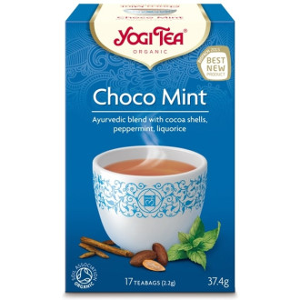 ЙОГИ ОРГАНИК БИО Аюрведичен чай "Шоко мента", пакетчета 18бр | YOGI ORGANIC BIO Ayurvedic tea blend "Choco mint" teabags 18s