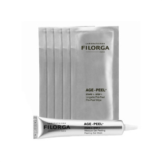 ФИЛОРГА Комплект за домашен пилинг - пре-пилинг кърпички 5x3.5мл + пилинг гел 20мл | FILORGA AGE-PEEL Pre-peel wipes 5x3.5ml + Peeling gel mask 20ml