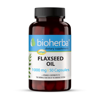 ЛЕНЕНО МАСЛО 50 капс. БИОХЕРБА | FLAXSEED OIL 50 caps. BIOHERBA