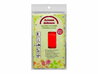 АРОМА ДЕФЕНС СИЛИКОНОВА ГРИВНА (контейнер) Против насекоми За деца - Избор от цветове 1бр. | AROMA DEFENCE INSECT WRISTBAND (container) For kids - Colour mix 1s 