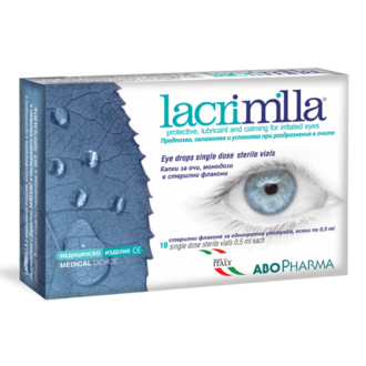 ЛАКРИМИЛА капки за очи, 10 монодози АБОФАРМА | LACRIMILLA eye drops, 10 monodoses ABOPHARMA