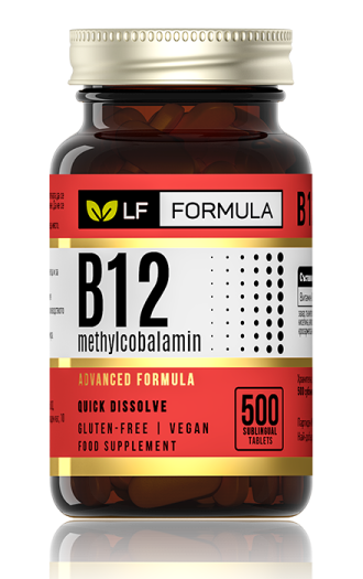 ЛФ ФОРМУЛА В12 (метилкобаламин) табл. 500бр. ФОРТЕКС | LF FORMULA B12 (methylcobalamin) tabs 500s FORTEX