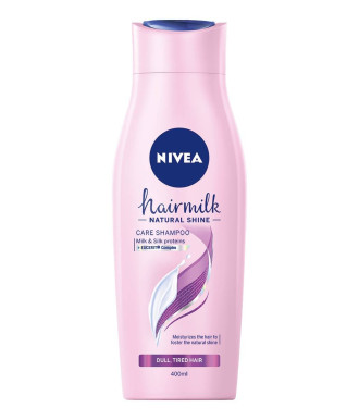 НИВЕА ХЕЪРМИЛК Шампоан за блясък за изтощена коса 400мл | NIVEA HAIRMILK Shampoo for natural shine, dull and tired hair 400ml