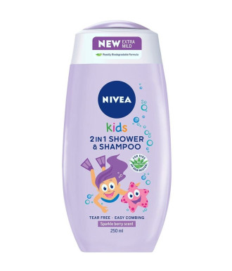 НИВЕА КИДС ЗА МОМИЧЕТА Душ гел и Шампоан 2 в 1 250мл | NIVEA KIDS FOR GIRLS Shower gel and Shampoo 2 in 1 250ml