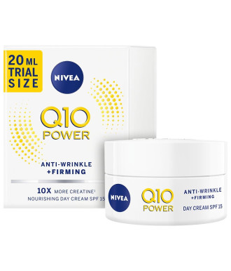 НИВЕА Q10+ ПАУЪР Дневен крем против бръчки SPF15 20мл | NIVEA Q10+ POWER Anti-wrinkle moistiruzing day SPF15 (trial size) 20ml