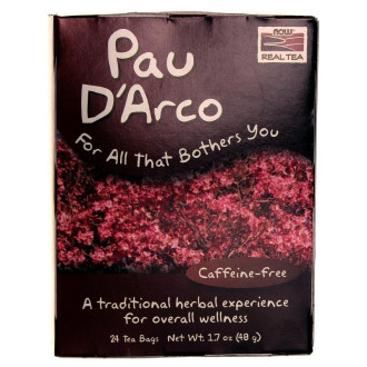 НАУ ФУУДС Чай Мравчено дърво пакетчета 30бр. | NOW FOODS Tea Pau D’arco teabags 30s