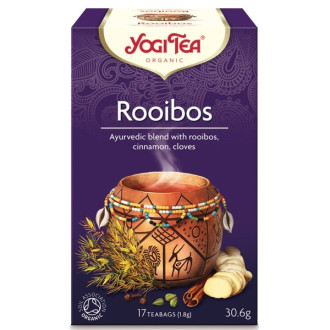 ЙОГИ ОРГАНИК БИО Аюрведичен чай "Ройбос", пакетчета 17бр | YOGI ORGANIC BIO Ayurvedic tea blend "Rooibos" teabags 17s