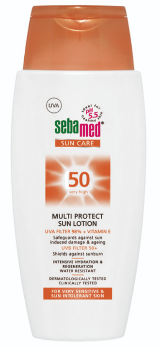 СЕБАМЕД Слънцезащитен лосион SPF50 150мл. | SEBAMED Multi protect Sun lotion SPF50 150ml