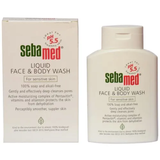 СЕБАМЕД Измивна течност за лице и тяло за чувствителна кожа 200мл | SEBAMED Liquid face & body wash 200ml
