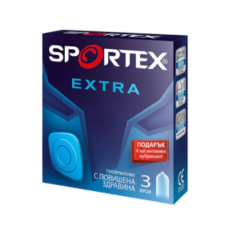 СПОРТЕКС ЕКСТРА презервативи 3бр. | SPORTEX EXTRA condoms 3s