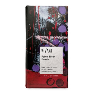 БИО Натурален Шоколад с Касис 100гр ВИВАНИ | BIO Dark Chocolate with Blackcurrant 100g VIVANI
