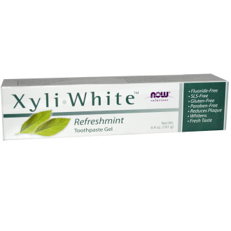 НАУ ФУУДС КСИЛИУАЙТ™ МЕНТА паста за зъби 200гр | NOW FOODS XYLIWHITE™ MINT toothpaste 200g 