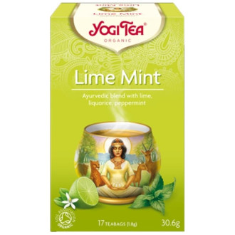 ЙОГИ ОРГАНИК БИО Аюрведичен чай "Лайм и Мента", пакетчета 17бр | YOGI ORGANIC BIO Ayurvedic tea blend "Lime mint" teabags 17s