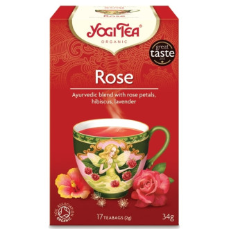 ЙОГИ ОРГАНИК БИО Аюрведичен чай "Роза", пакетчета 17бр | YOGI ORGANIC BIO Ayurvedic tea blend "Rose" teabags 17s