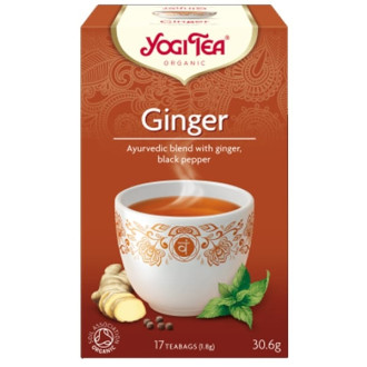 ЙОГИ ОРГАНИК БИО Аюрведичен чай "Джинджифил", пакетчета 17бр | YOGI ORGANIC BIO Ayurvedic tea blend "Ginger" teabags 17s